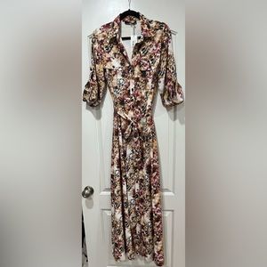 Sugar Lips 3/4 sleeve button down dress